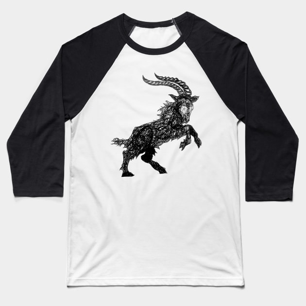 Goat Baseball T-Shirt by LordDanix